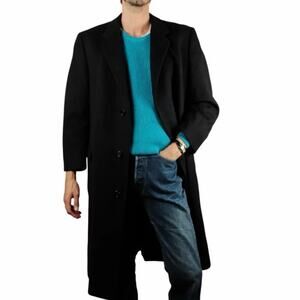 Aquascutum black Cashmere & Wool Coat size 38